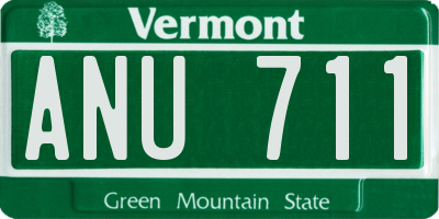 VT license plate ANU711