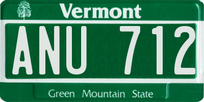 VT license plate ANU712