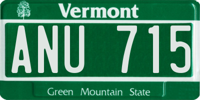 VT license plate ANU715
