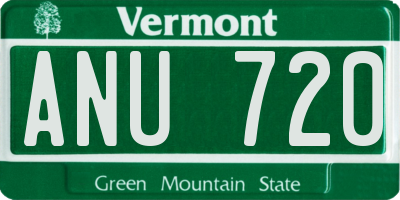 VT license plate ANU720