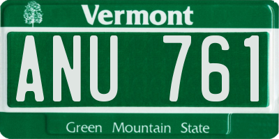 VT license plate ANU761