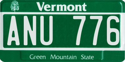 VT license plate ANU776