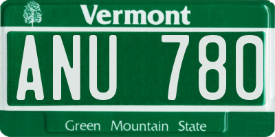 VT license plate ANU780