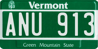 VT license plate ANU913