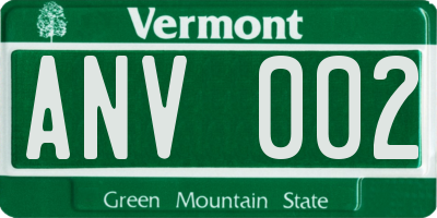 VT license plate ANV002