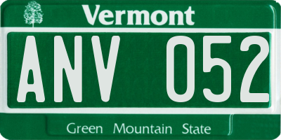VT license plate ANV052