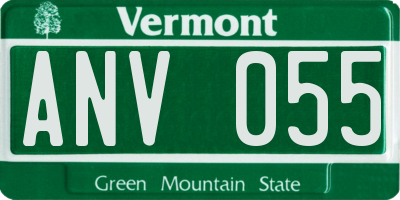 VT license plate ANV055