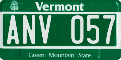 VT license plate ANV057