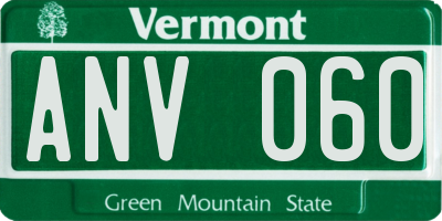 VT license plate ANV060