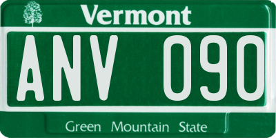VT license plate ANV090