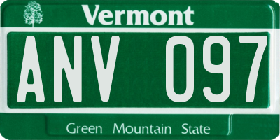 VT license plate ANV097