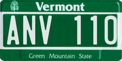 VT license plate ANV110