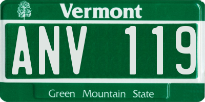 VT license plate ANV119