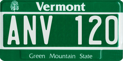 VT license plate ANV120