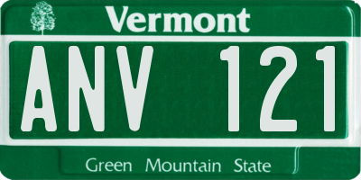 VT license plate ANV121