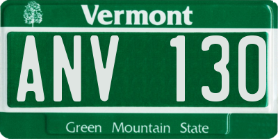 VT license plate ANV130