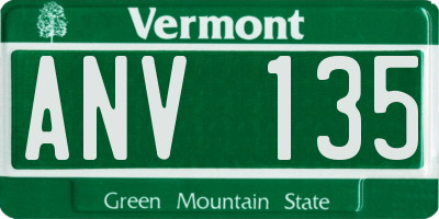 VT license plate ANV135