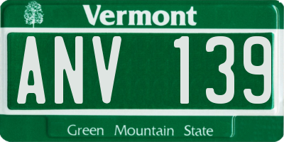 VT license plate ANV139