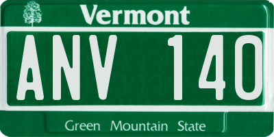 VT license plate ANV140