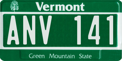 VT license plate ANV141