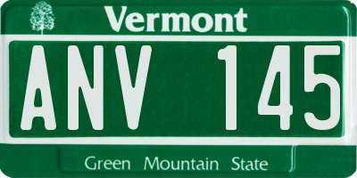 VT license plate ANV145