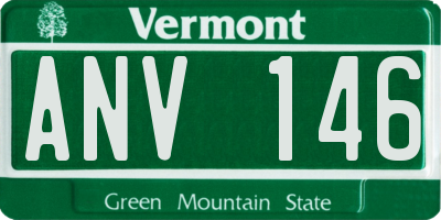 VT license plate ANV146