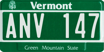 VT license plate ANV147