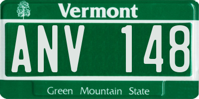VT license plate ANV148