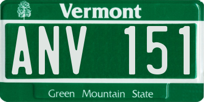 VT license plate ANV151