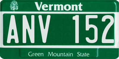 VT license plate ANV152