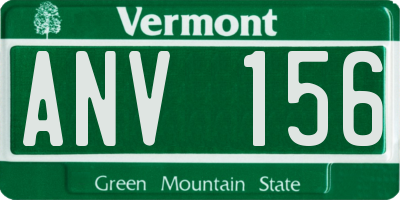 VT license plate ANV156