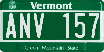 VT license plate ANV157