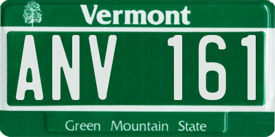 VT license plate ANV161