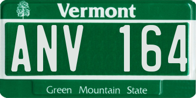 VT license plate ANV164
