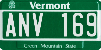 VT license plate ANV169