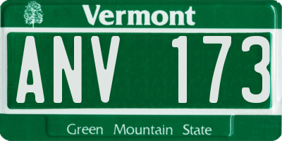 VT license plate ANV173