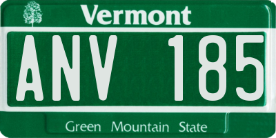 VT license plate ANV185
