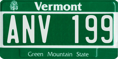 VT license plate ANV199