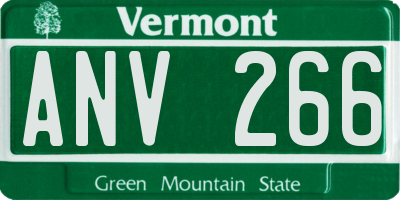 VT license plate ANV266