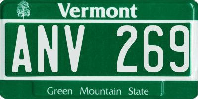 VT license plate ANV269