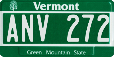 VT license plate ANV272