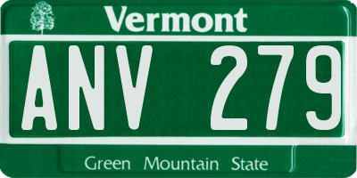 VT license plate ANV279