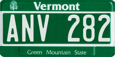 VT license plate ANV282