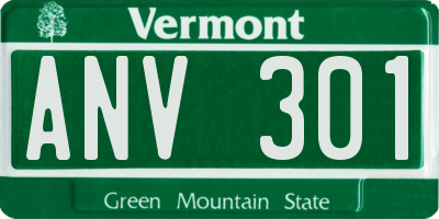 VT license plate ANV301
