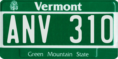 VT license plate ANV310