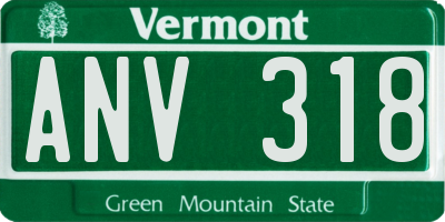 VT license plate ANV318
