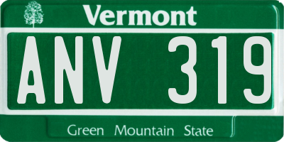 VT license plate ANV319