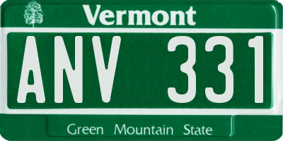 VT license plate ANV331