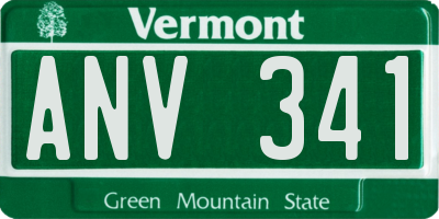VT license plate ANV341