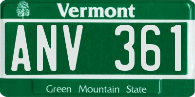 VT license plate ANV361